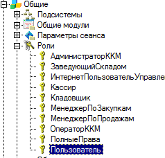 Выбор роли пользователя